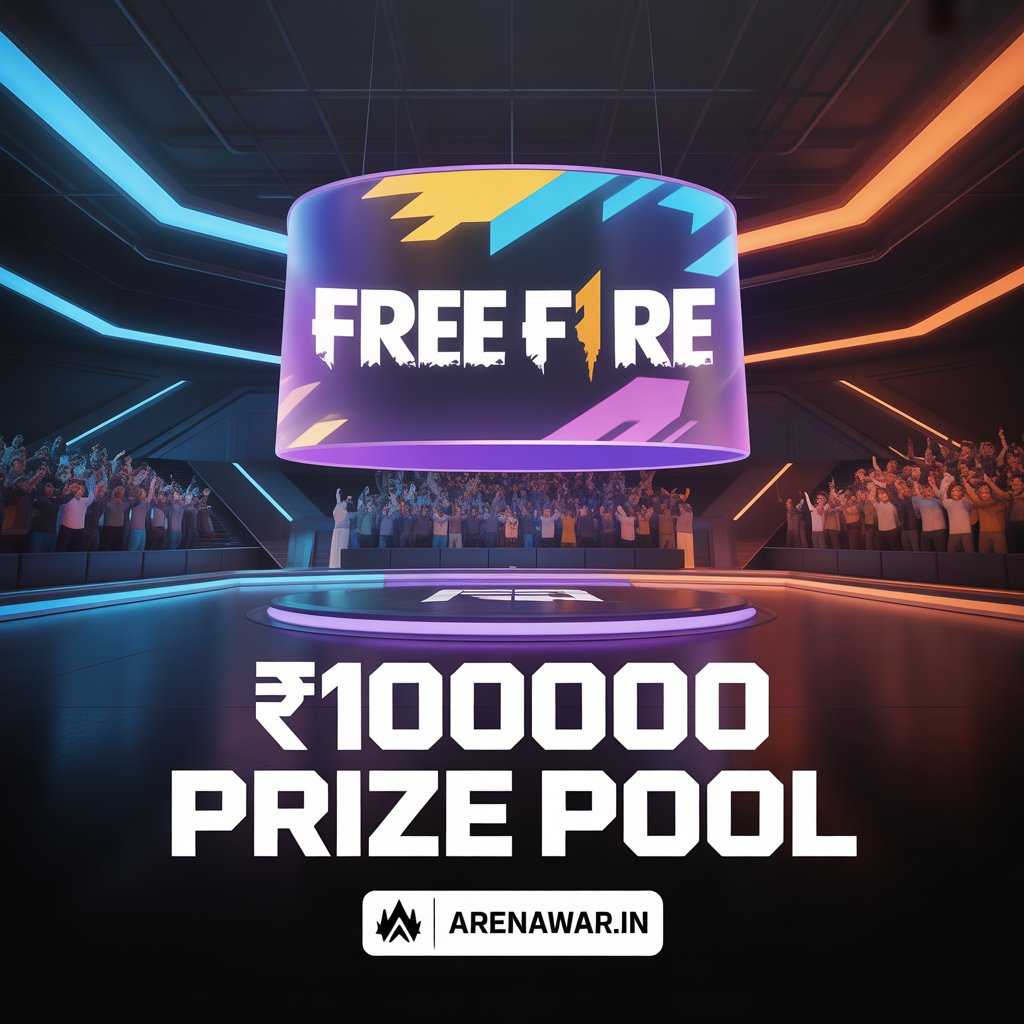 🔥 Free Fire  Arena War Tournament Announced – ₹1 Lakh Prize Pool! 🔥  #ArenaWar#freefiretournament#