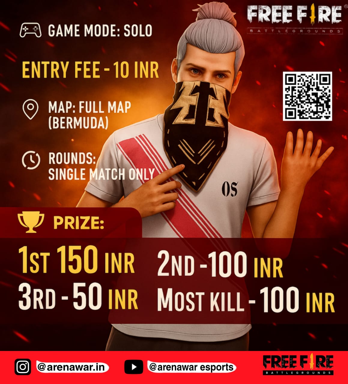 Free Fire Full Map Custom || FREE FIRE MAX ||  SOLO • BATTLE ROYALE • BERMUDA #arenawar 